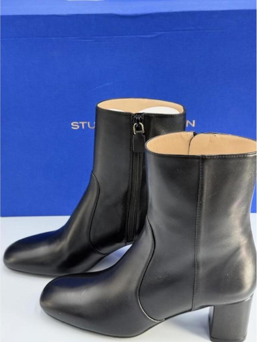 Stuart Weitzman 'Miranda' Black Zip Bootie Women's Size 6.5